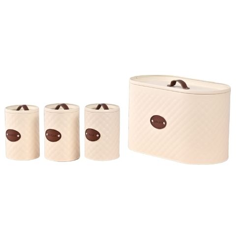 Bread Bin & Canister Set - Pelle
