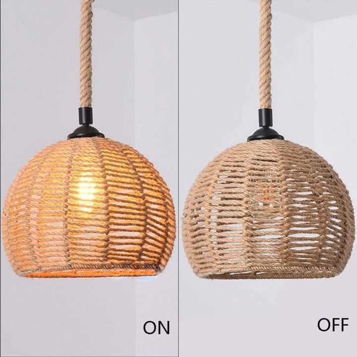 Pendant Light - Boho Rope Weave
