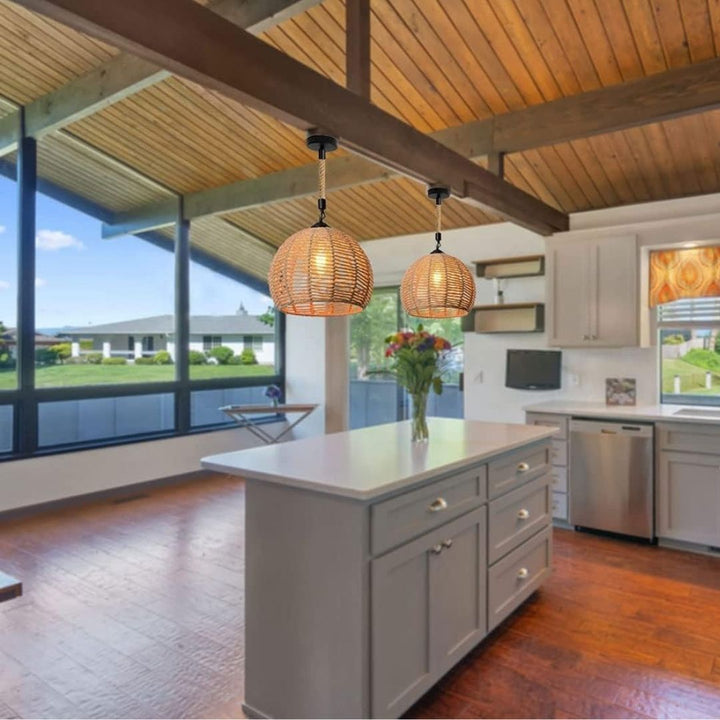 Pendant Light - Boho Rope Weave