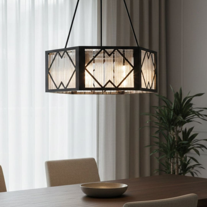 Pendant Light - Hex Frame