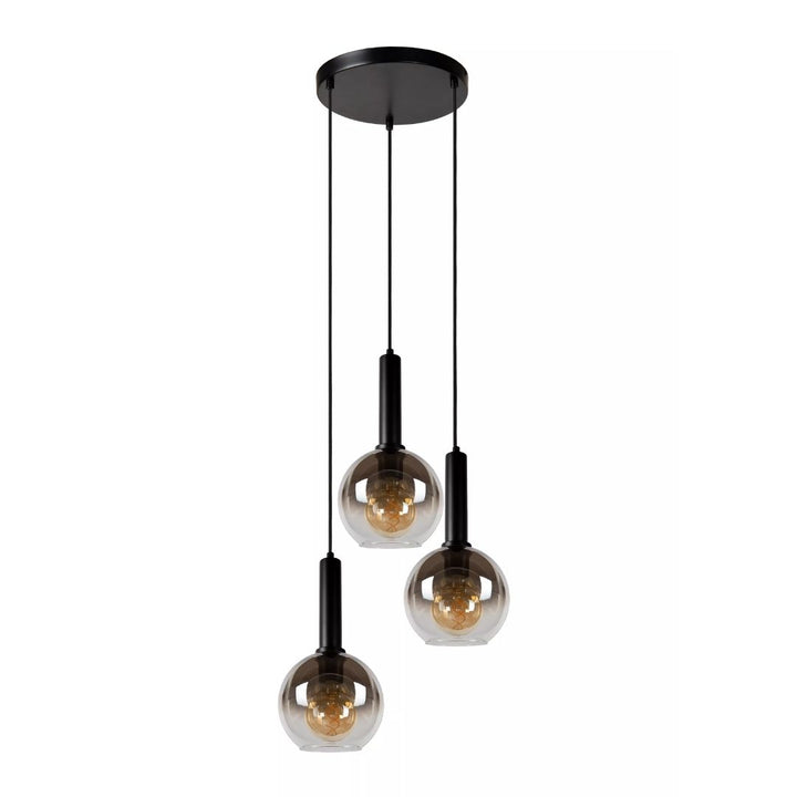 Pendant Light - Round Smoked Glass