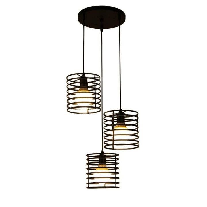 Pendant Light - Round Spiral Cage / 1821-3
