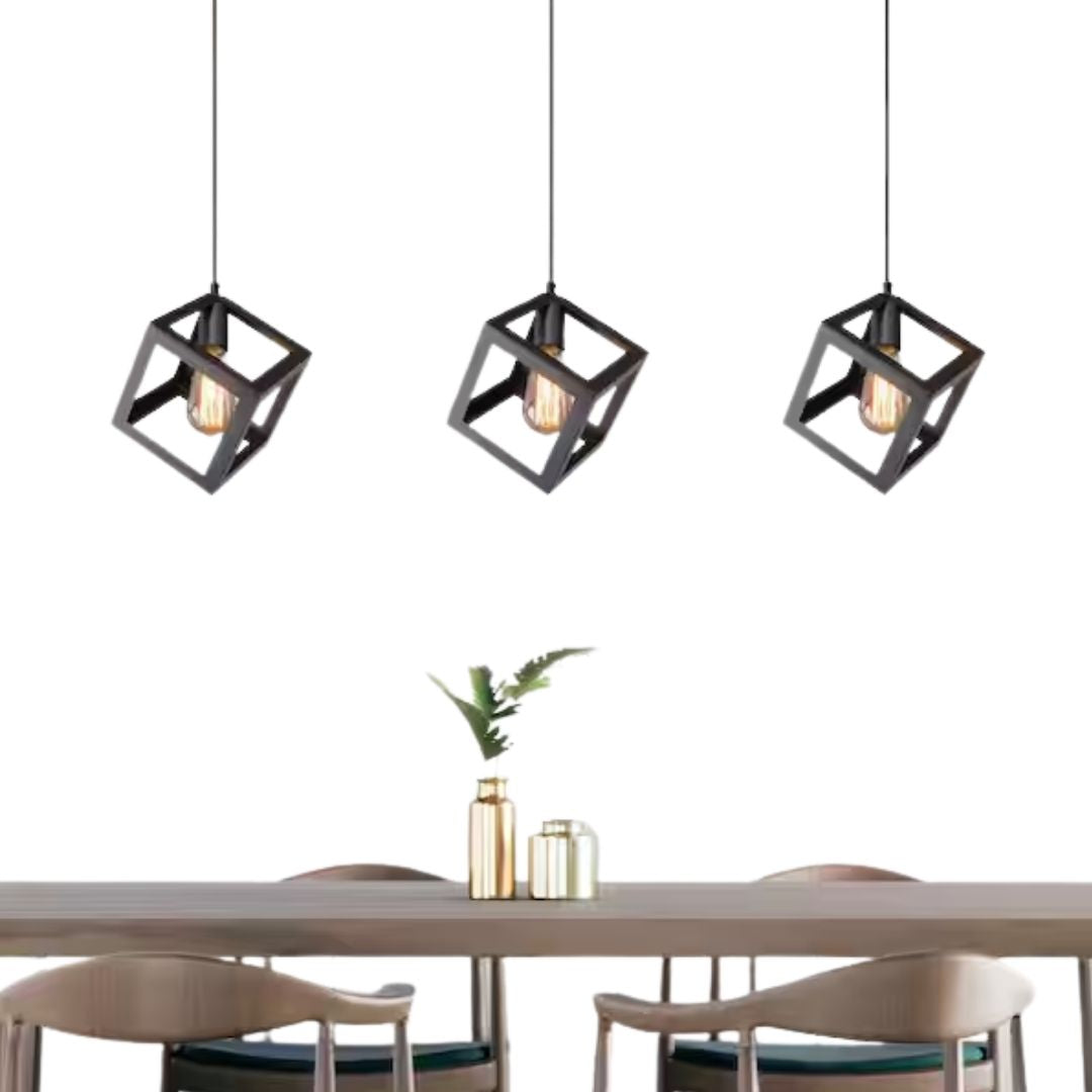 Pendant Light - Black Cube / 529 3B