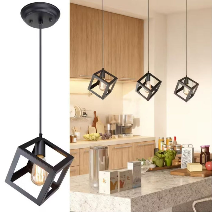 Pendant Light - Black Cube / 529 3B