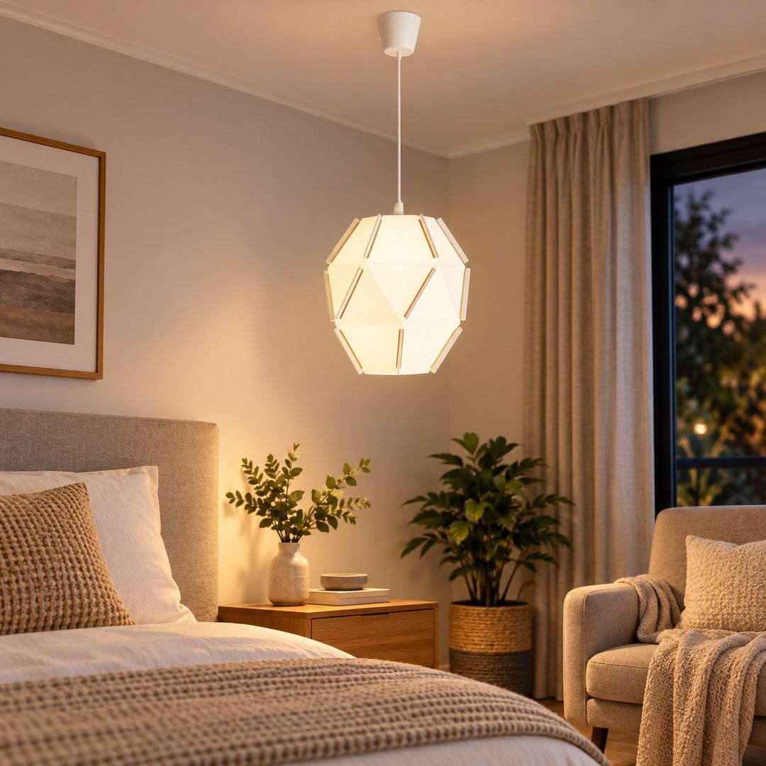 Pendant Light -  White Geometric / PEN803