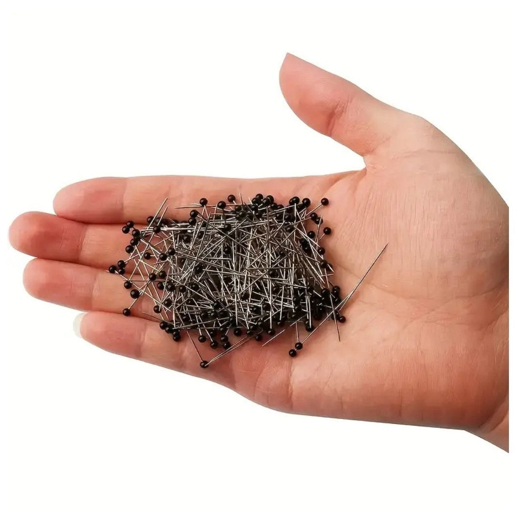 Plastic Headed Pins In Glass Jar