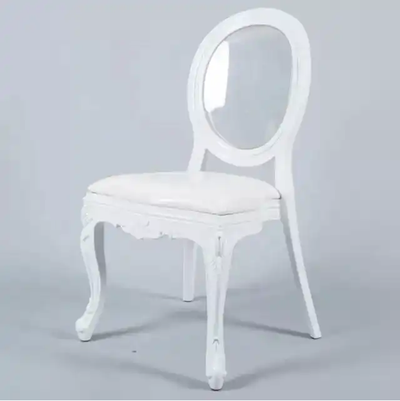 Louis Chair Plastic Clear Back Ahmeds Textiles