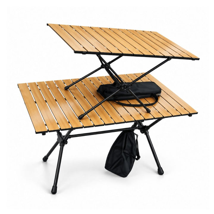 Folding Camping Table - Wood Grain