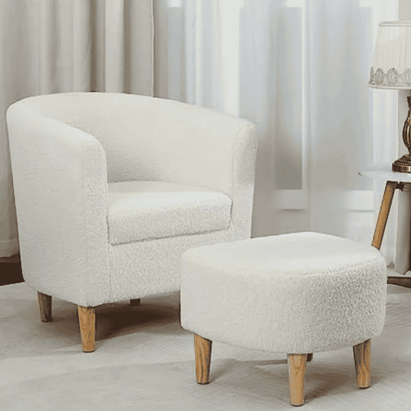 Prince Tub Chair and Ottoman Set