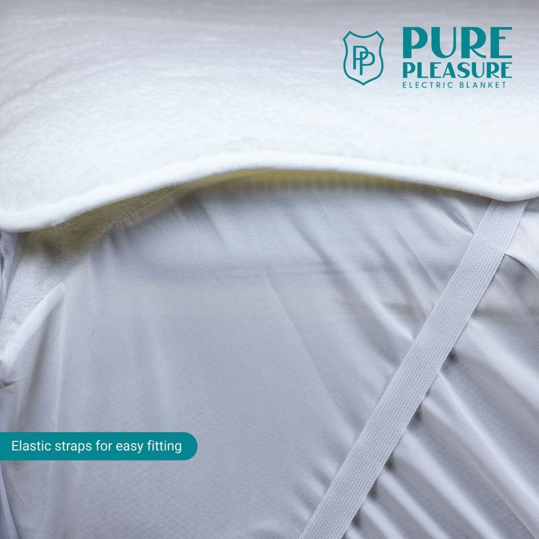 Electric Blanket - Sherpa Fitted with Elastic Straps