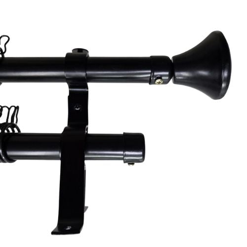 Curtain Rod Set Double  - Steel Extendable