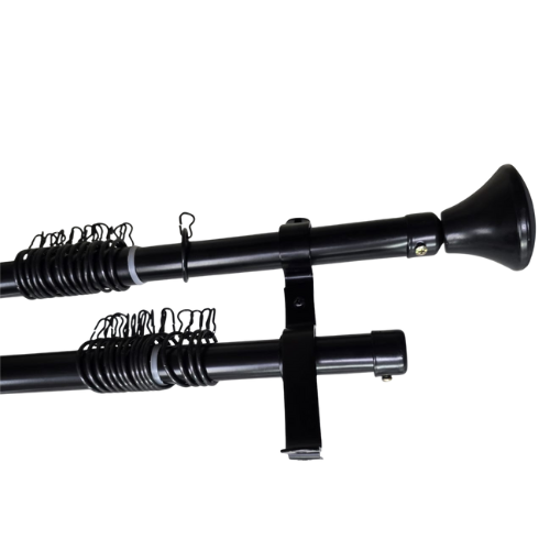 Curtain Rod Set Double  - Steel Extendable