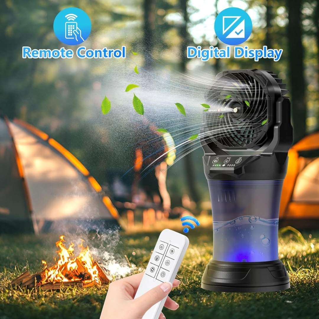 Totai - Rechargeable Misting Fan with LED Light