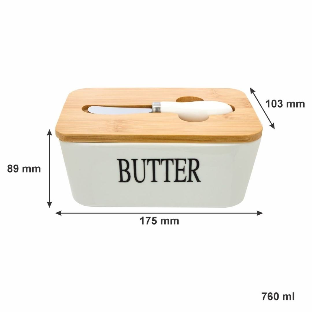 Regent Ceramic Butter Dish - 17cm
