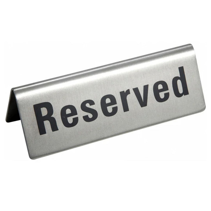 Reserved Sign - Stainless Steel
