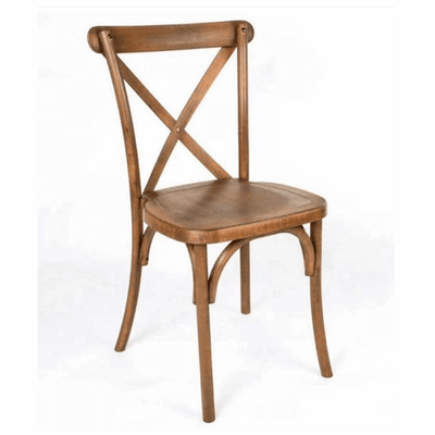 Cross Back Chairs - Resin Wood Look