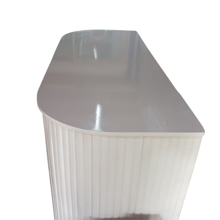 Rinno Ribbed Bar Table – White