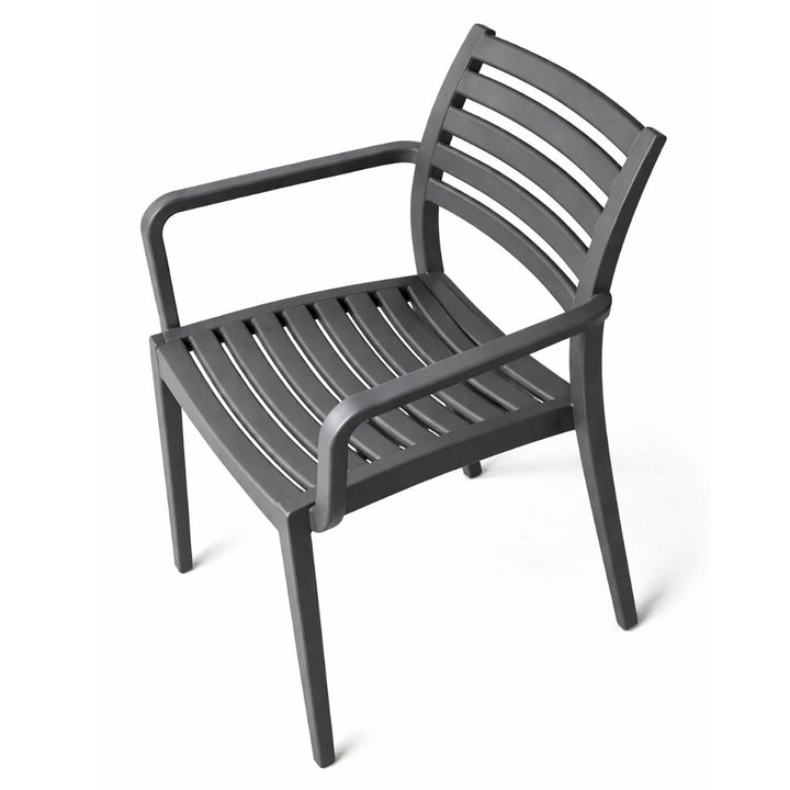 Rimini Arm Chair - Slatted Cafe Chair
