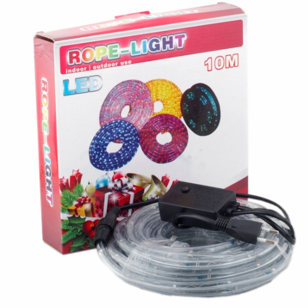 Multi-Colour LED Rope Light - 10m Indoor & Outdoor