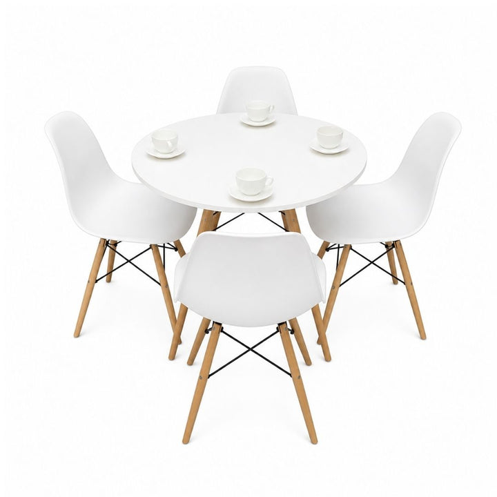 Dining Set - Round Table + 4 Chairs