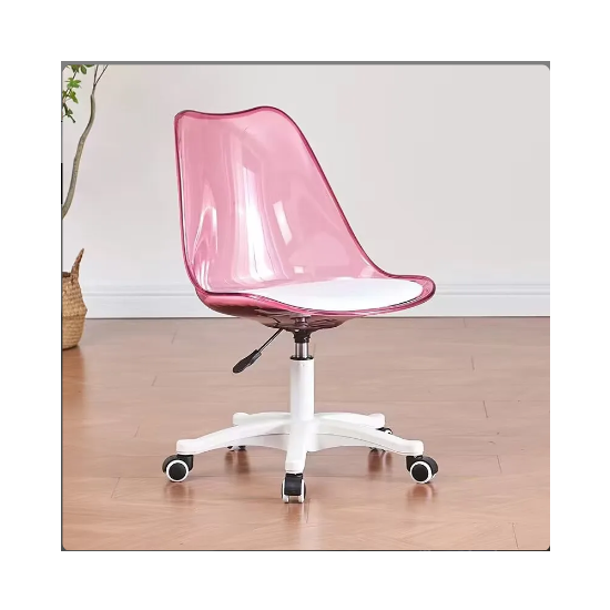 Desk Chair Pink Transparent Chair Pink Acrylic Rolling Chair Urban