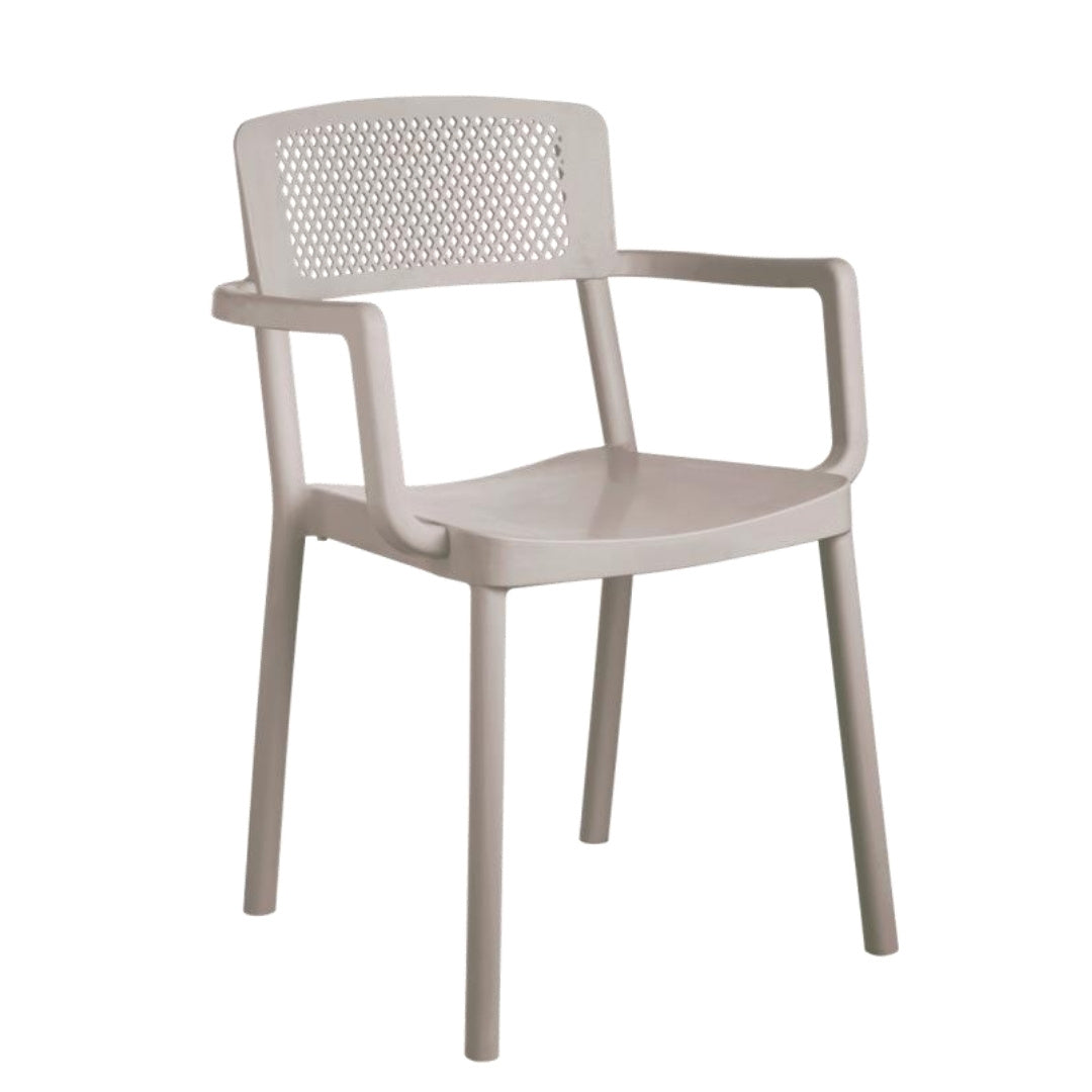 Solid Plastic Chairs - Santorini Arm Chairs
