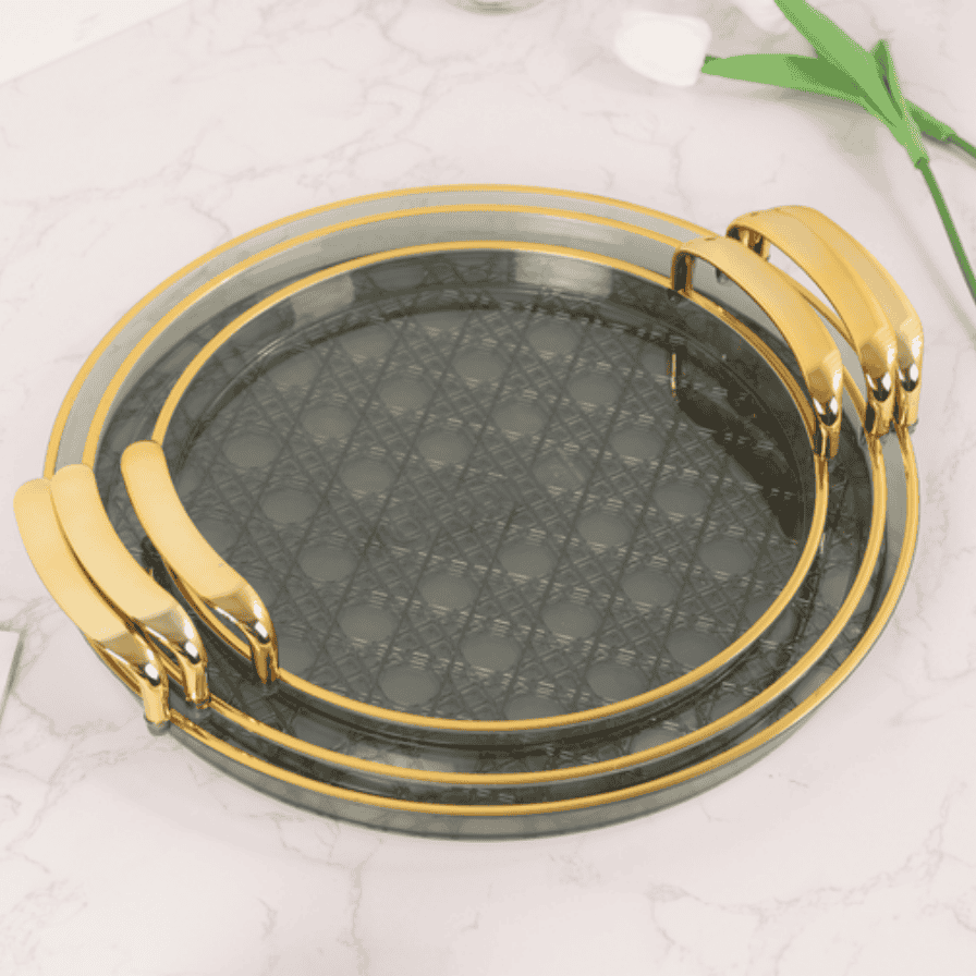 Serving Tray - Pearl Round - 3PC