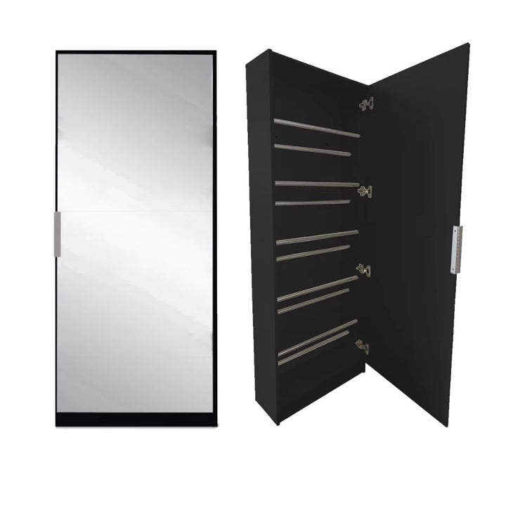 Shoe Cabinet - Single Mirror Door