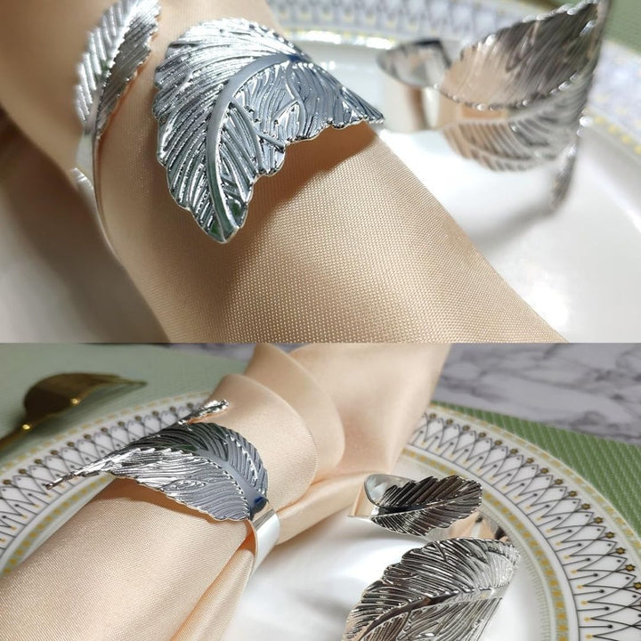 Metal Leaf Napkin Holder - Gold & Silver