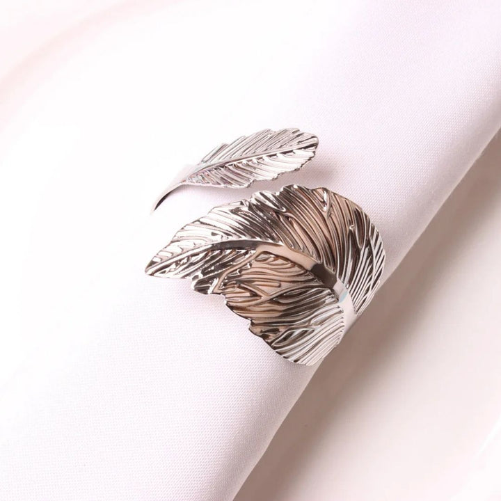 Metal Leaf Napkin Holder - Gold & Silver
