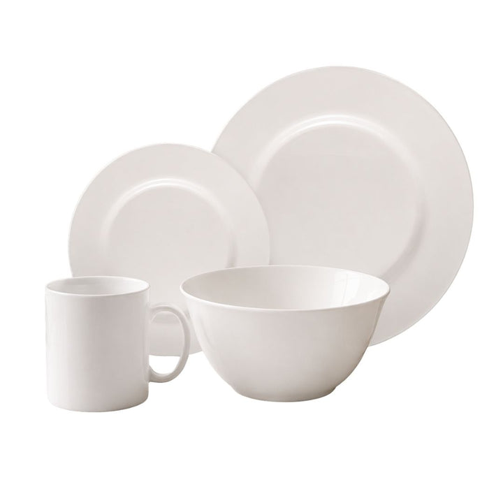 Dinner Sets - Sovrana Stoneware - Plain White - 16pc