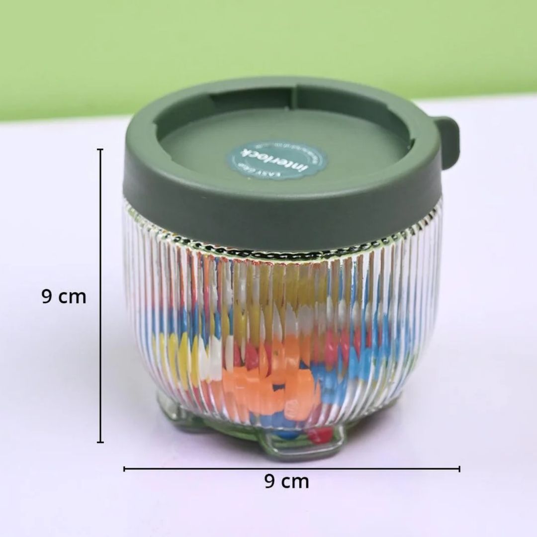 Stackable Glass Storage Jar Set - 6pc