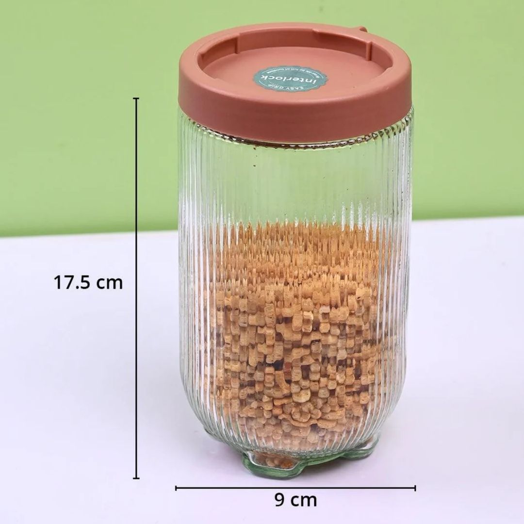 Stackable Glass Storage Jar Set - 6pc