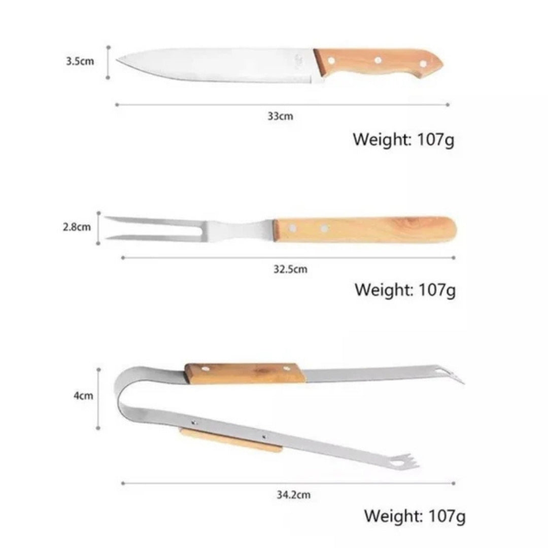 BraaiPro Stainless Steel Utensil - 4 Pcs