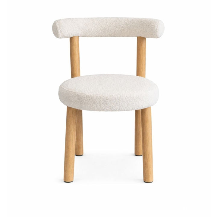 Rossi Chair – Bouclé with Wood Legs