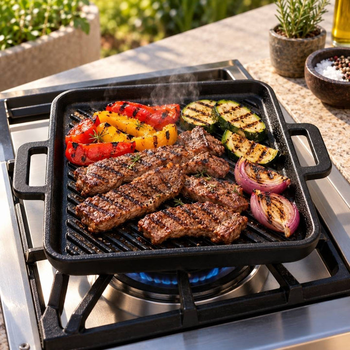 Totai  - Square Cast-Iron Grill Pan - 27cm
