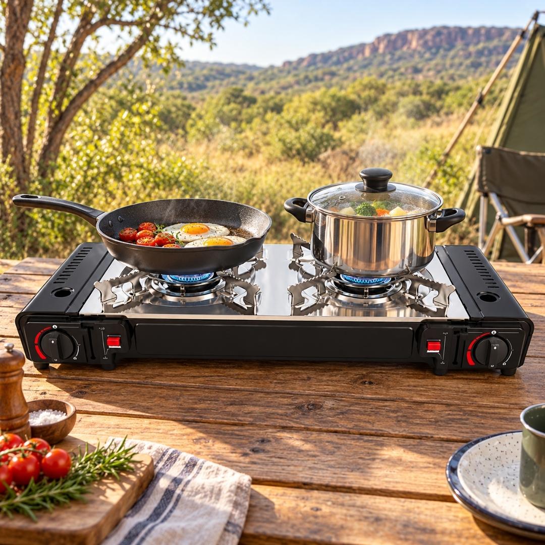 Totai - Gas Stove - Double Burner Portable Cartridge