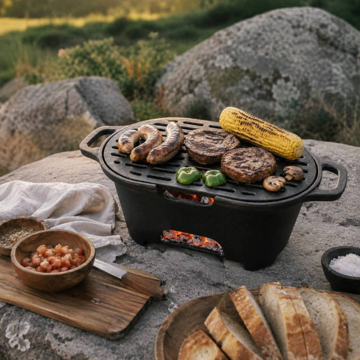 Cast Iron BBQ Grill Stove - Mini - 36cm