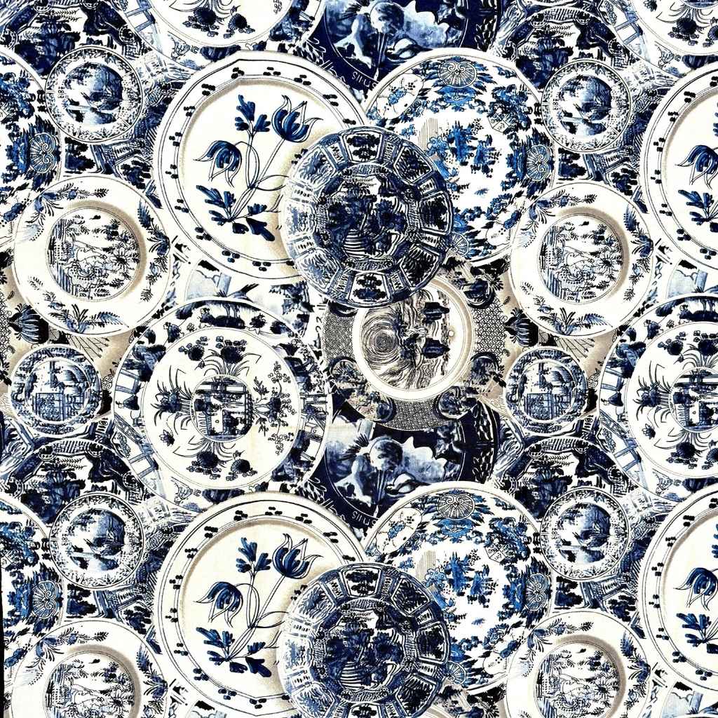 Printed Mini Matt  - Transferware  Plate Collage