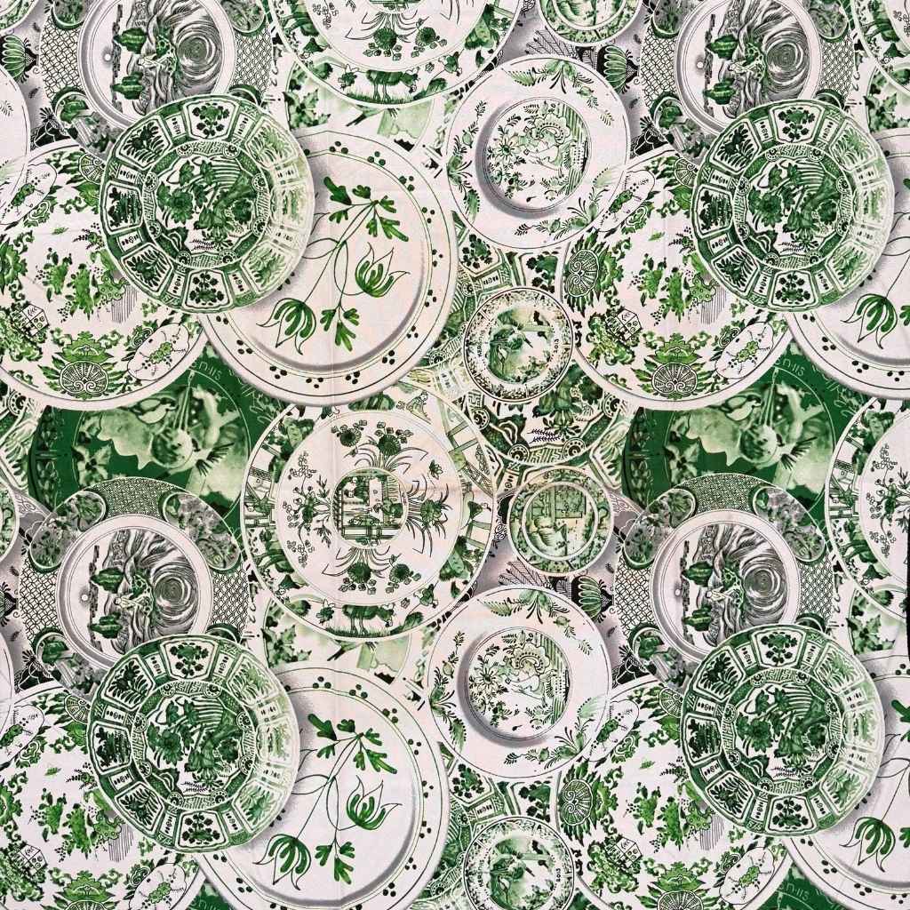 Printed Mini Matt  - Transferware  Plate Collage