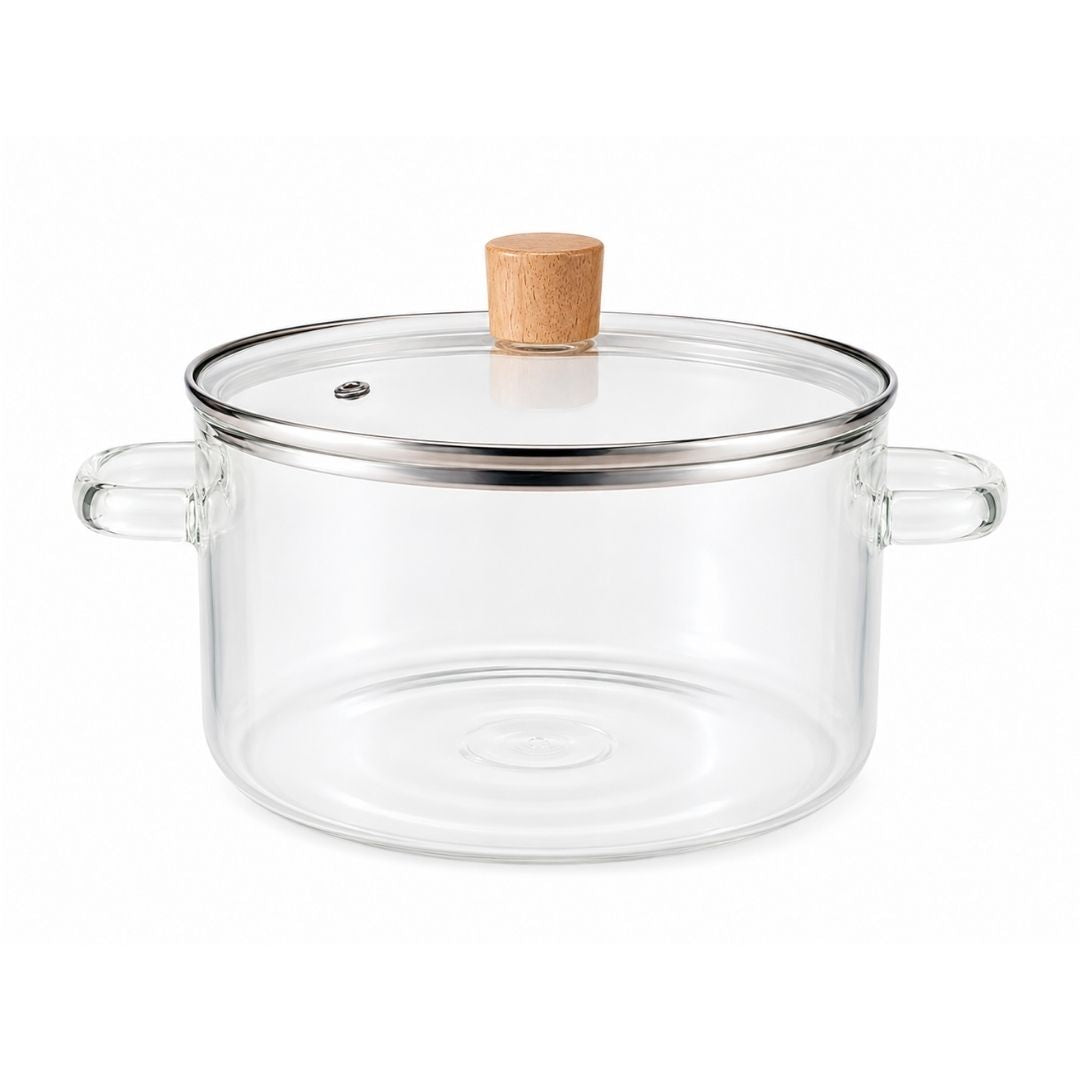 Cooking Pot - Transparent Glass - 3.5L