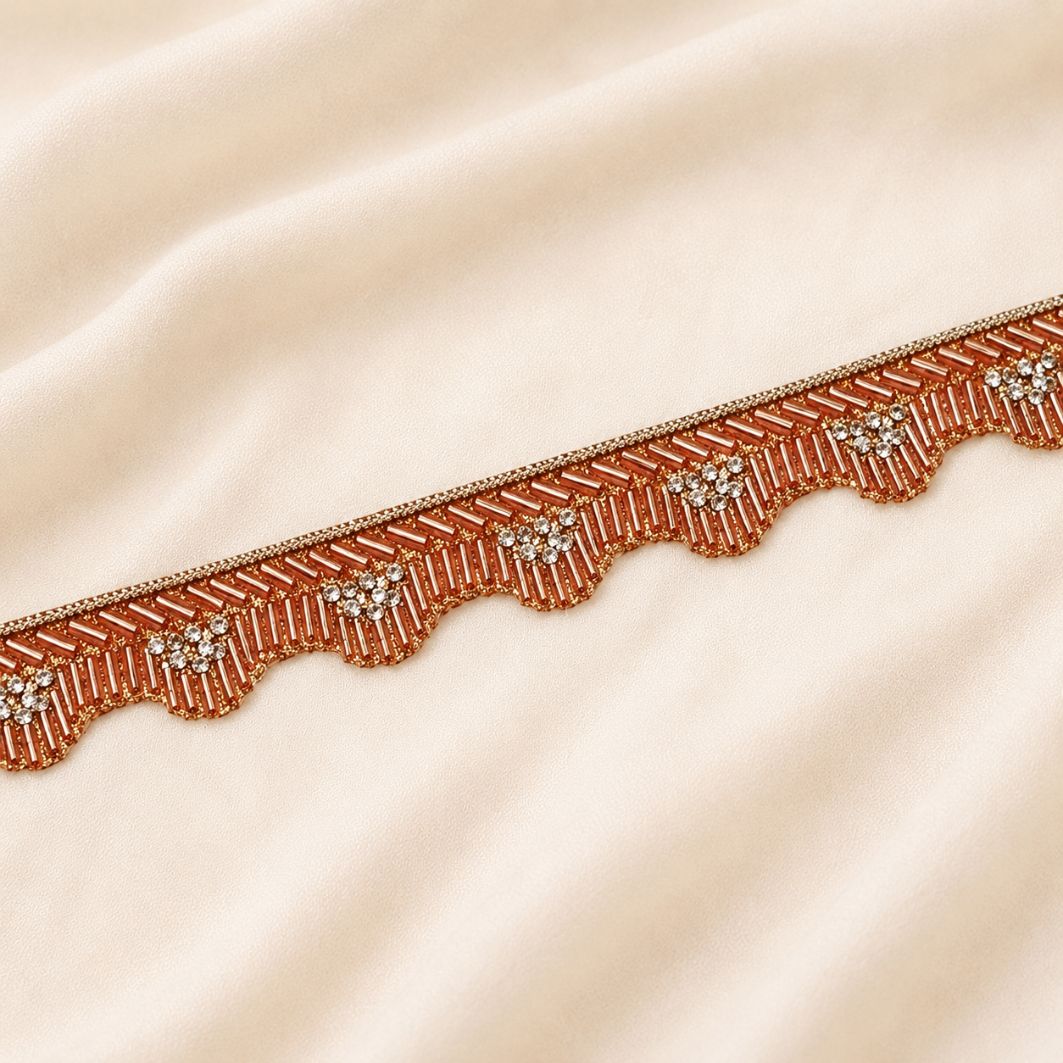Trims - Costa Brava - Elite Diamanté Wave Border - 20mm