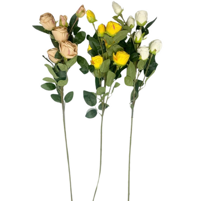 Artificial Flowers - Roses Bunch Long Stem