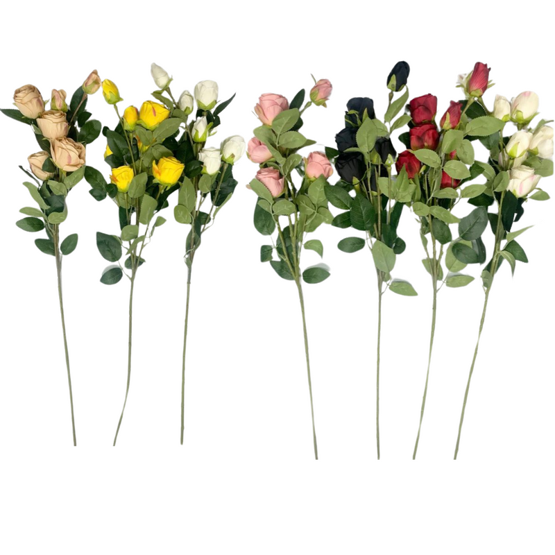 Artificial Flowers - Roses Bunch Long Stem