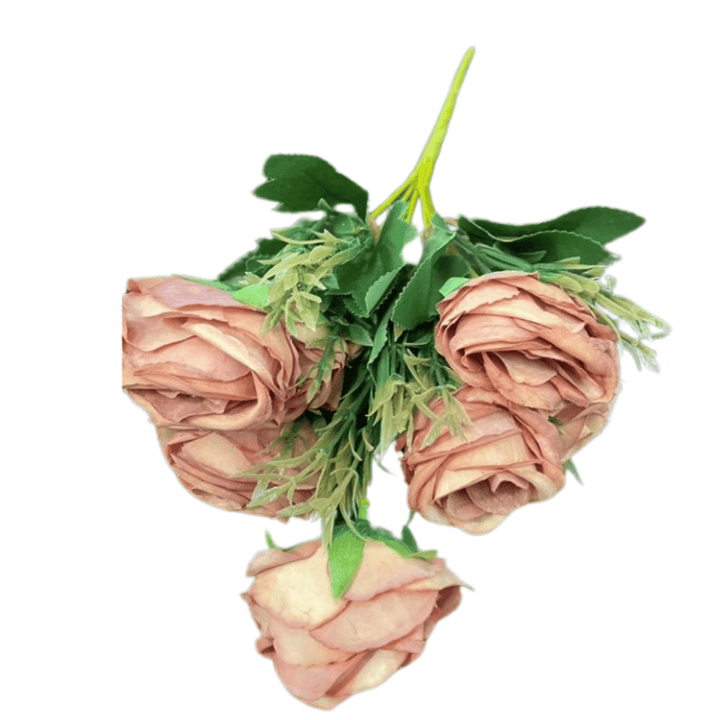 Artificial Flowers - Roses Bunch Short Stem