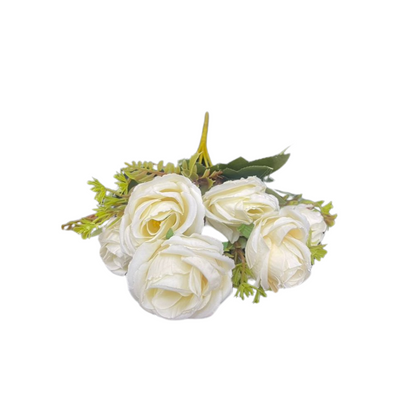 Artificial Flowers - Roses Bunch Short Stem