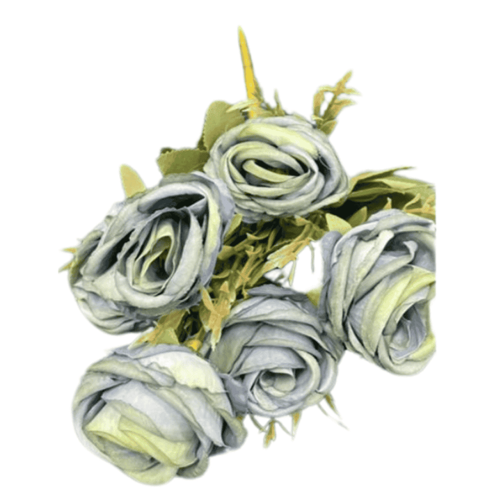 Artificial Flowers - Roses Bunch Short Stem