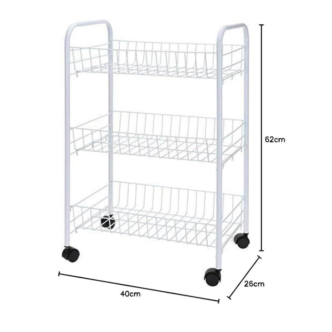 3 Tier Utility Trolley - Wire Mesh