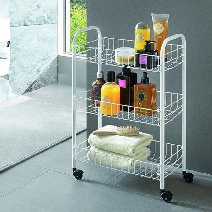 3 Tier Utility Trolley - Wire Mesh