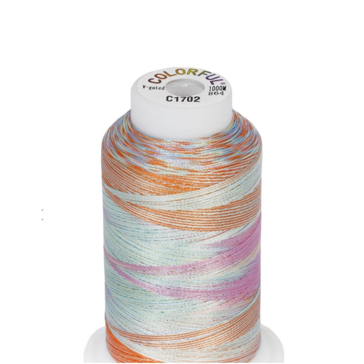Embroidery Threads - Colorful Variegated - 1000m